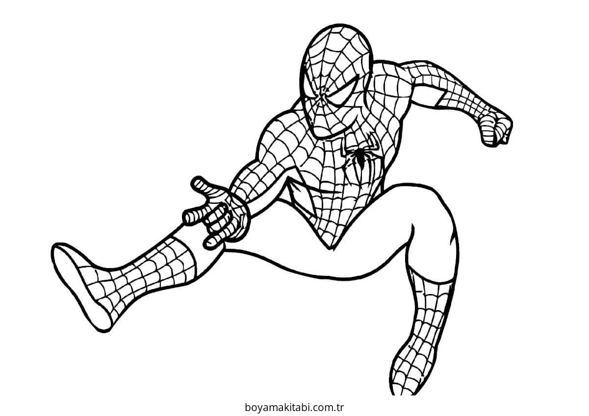 Spiderman boyama sayfası – sanatsal çalışma, çocuklar için