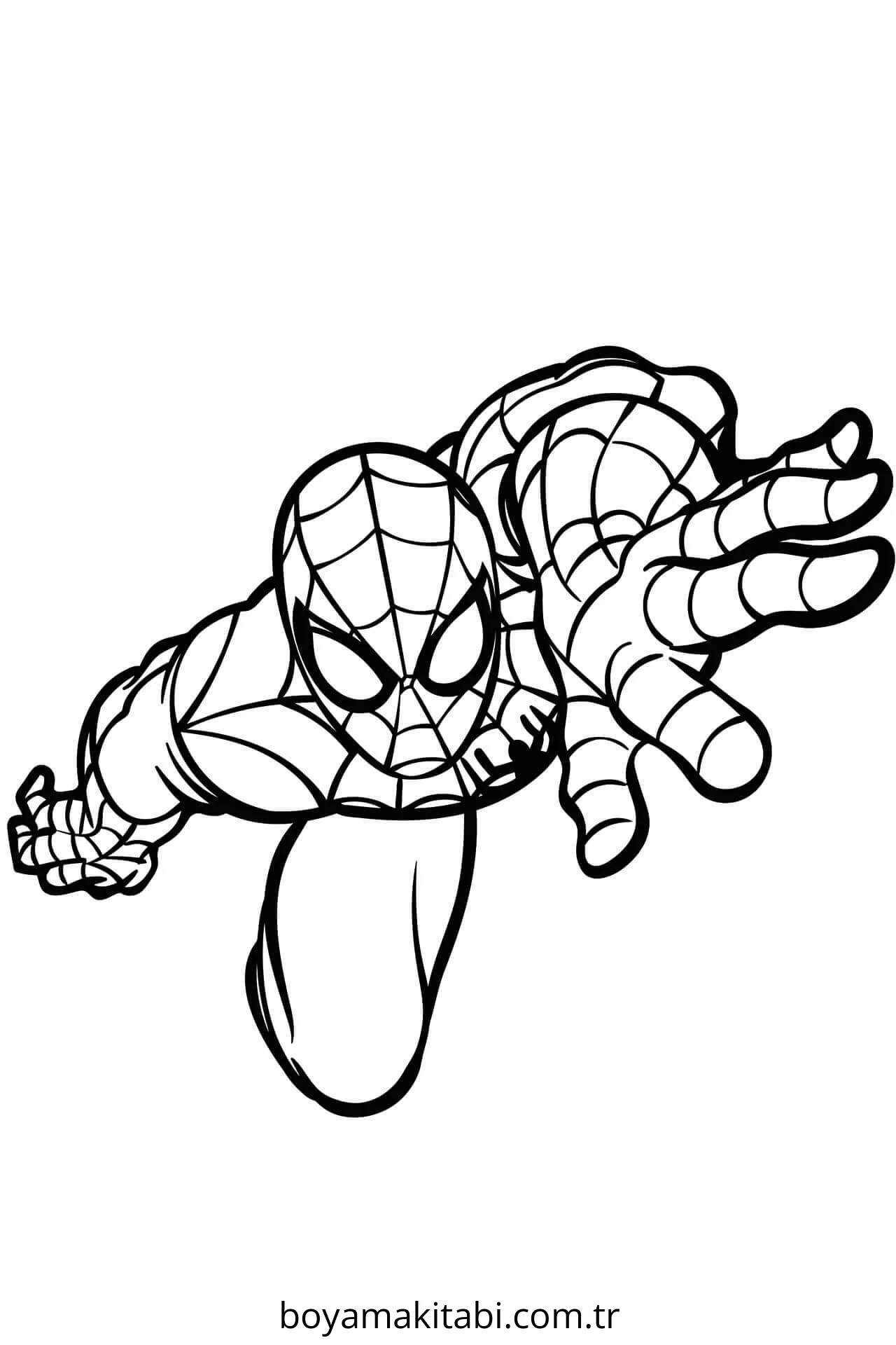 Spiderman boyama sayfası – boyama çalışması, yaratıcılığı geliştirir