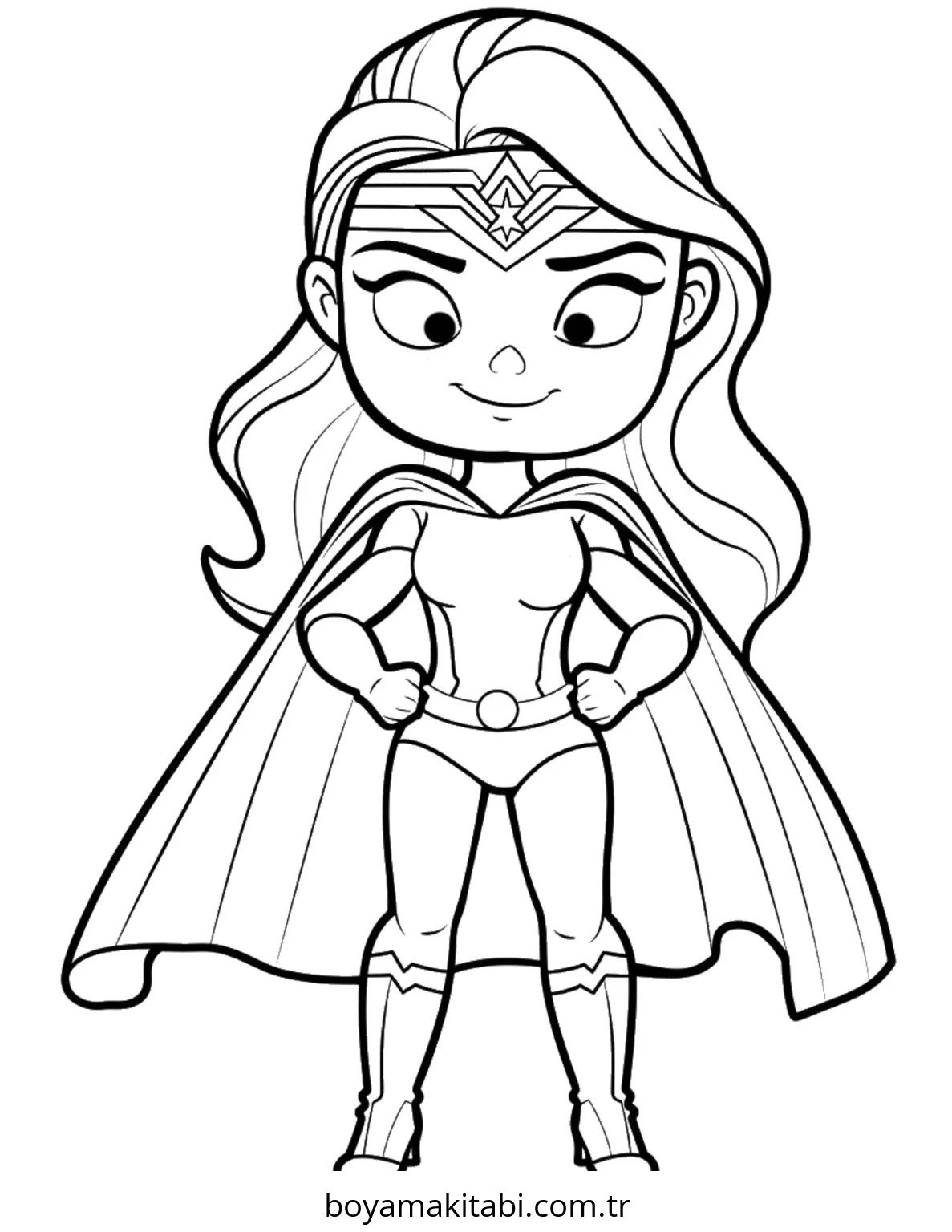 Superhero boyama sayfası – boyama çalışması, yaratıcılığı geliştirir