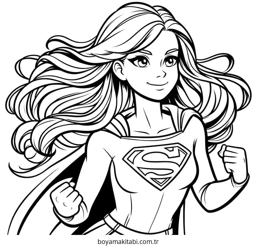 Superhero boyama sayfası – eğlenceli etkinlik, el becerilerini geliştirir