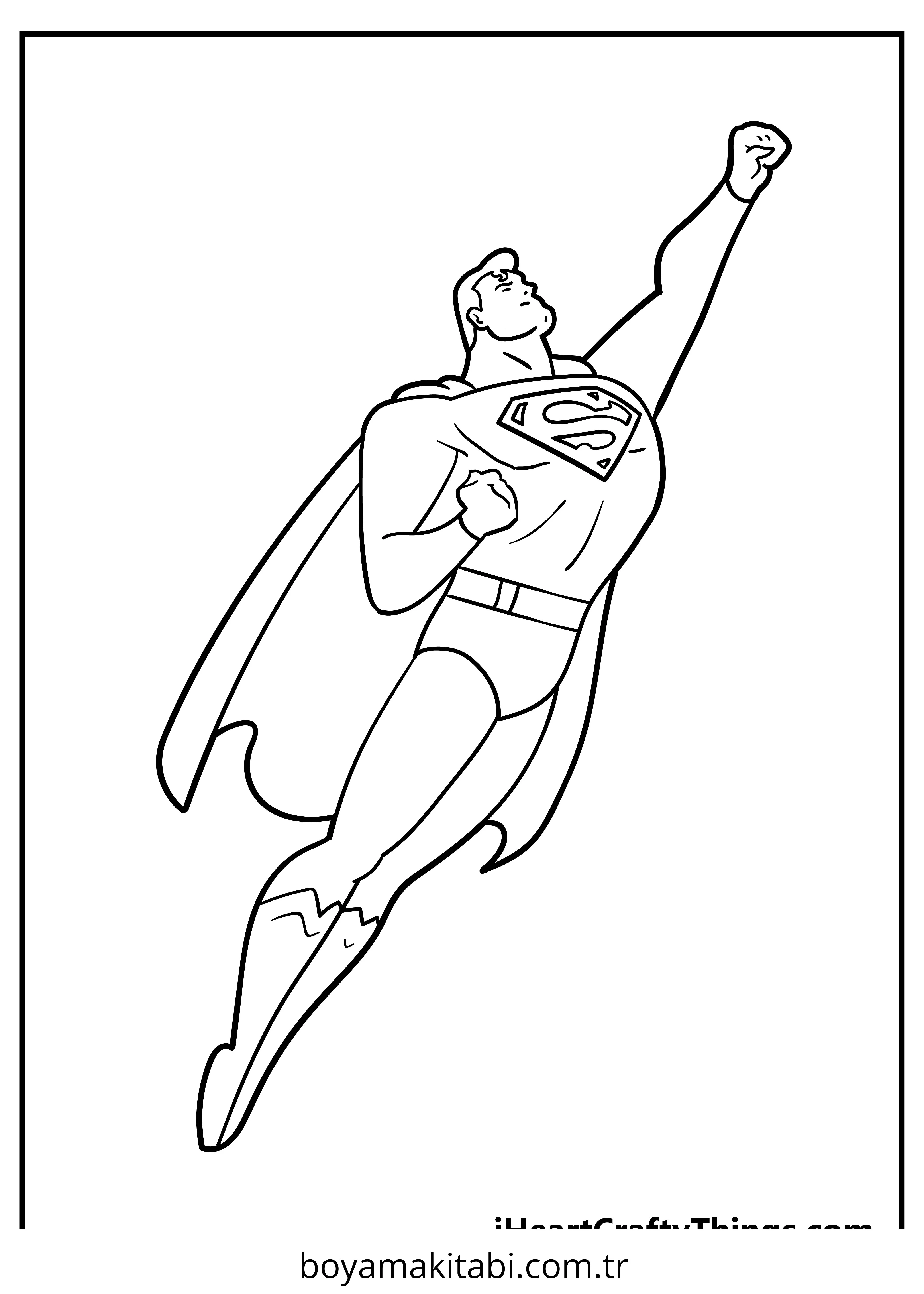 Superhero boyama sayfası – eğitici aktivite, yaratıcılık