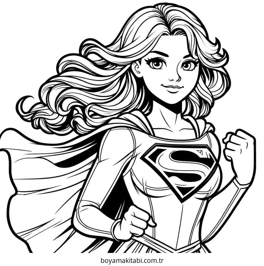 Superhero boyama sayfası – el becerilerini geliştirir, boyama çalışması