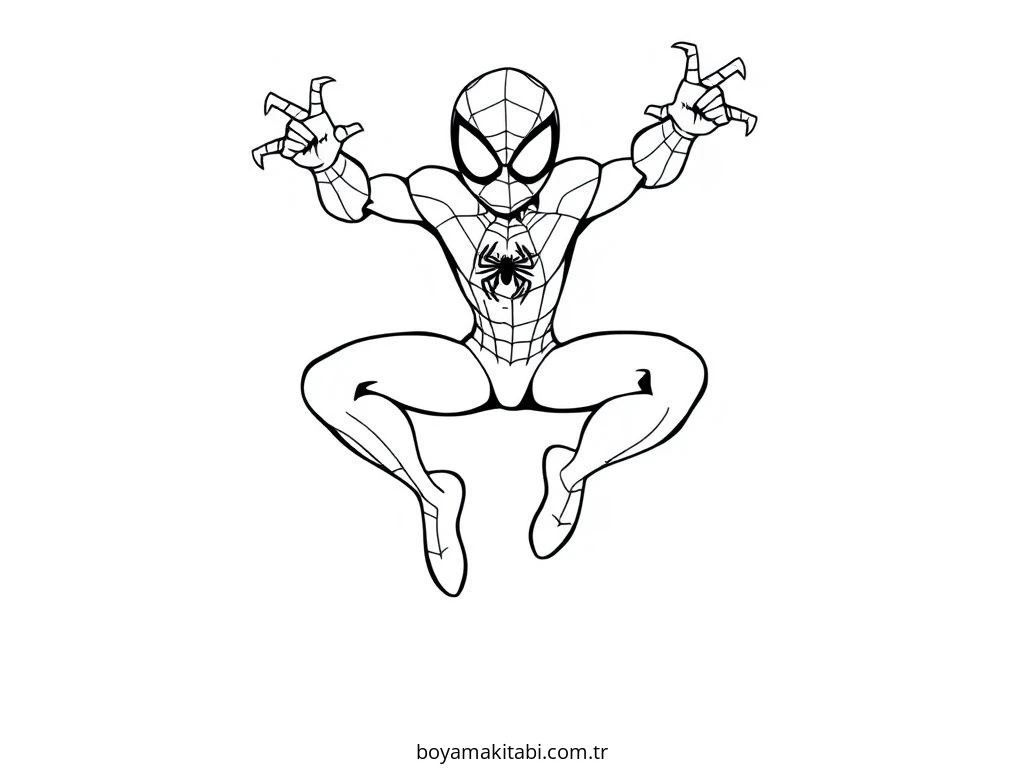 Superhero boyama sayfası – keyifli zaman, renkli çizimler