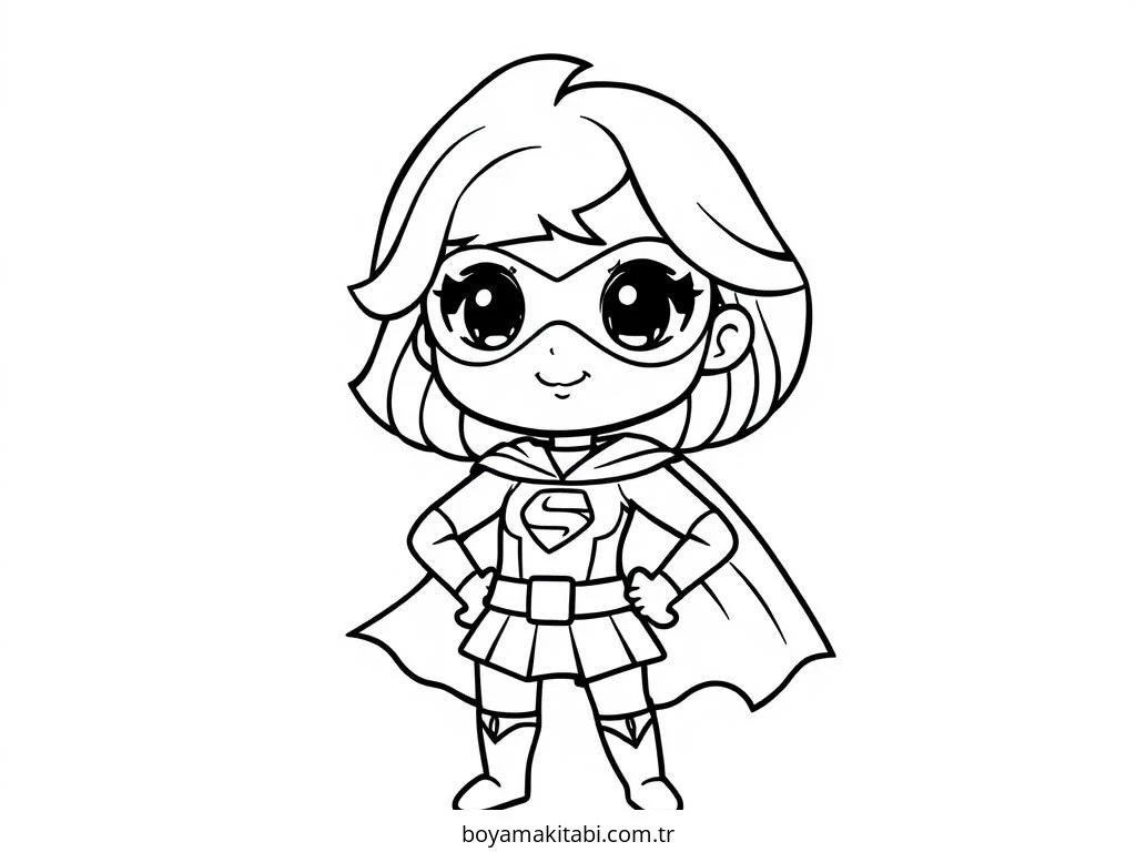 Superhero boyama sayfası – yaratıcılığı geliştirir, keyifli zaman