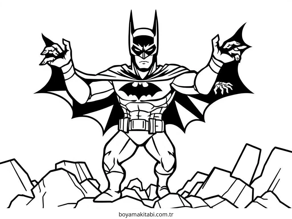 Superhero boyama sayfası – renkli çizimler, okul öncesi