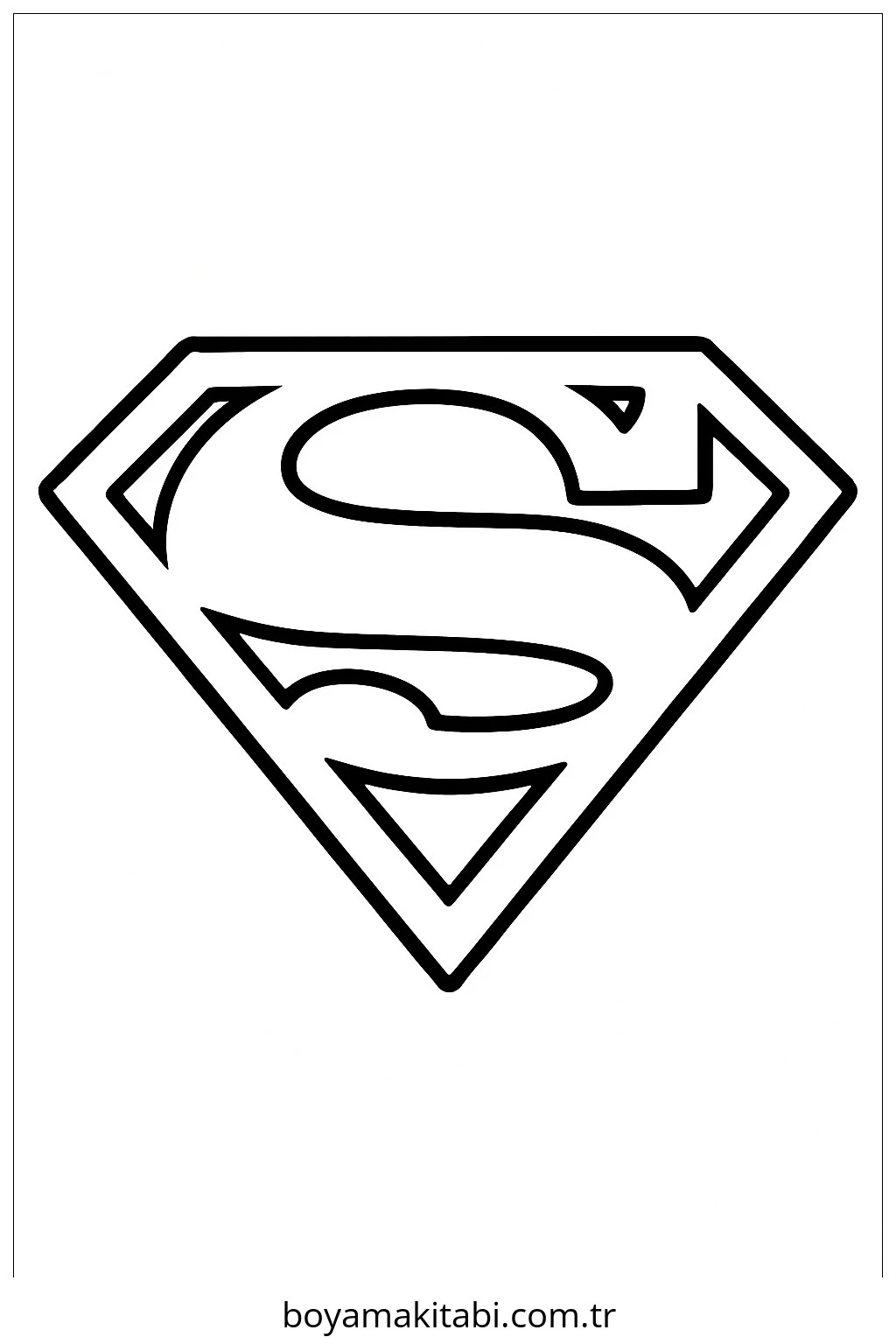 Superman boyama sayfası – yaratıcılık, eğlenceli etkinlik