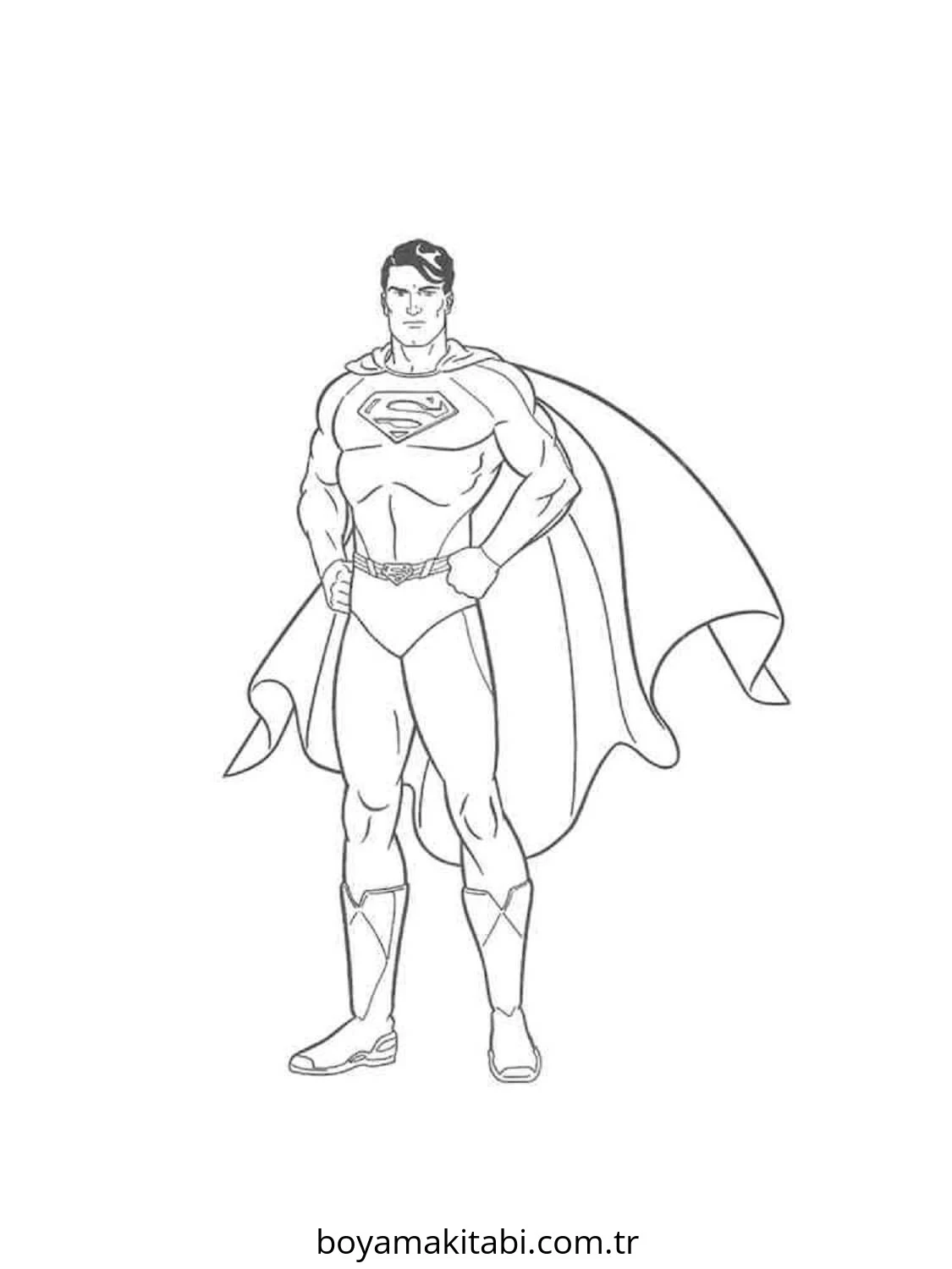 Superman boyama sayfası – ücretsiz yazdır, boyama etkinliği