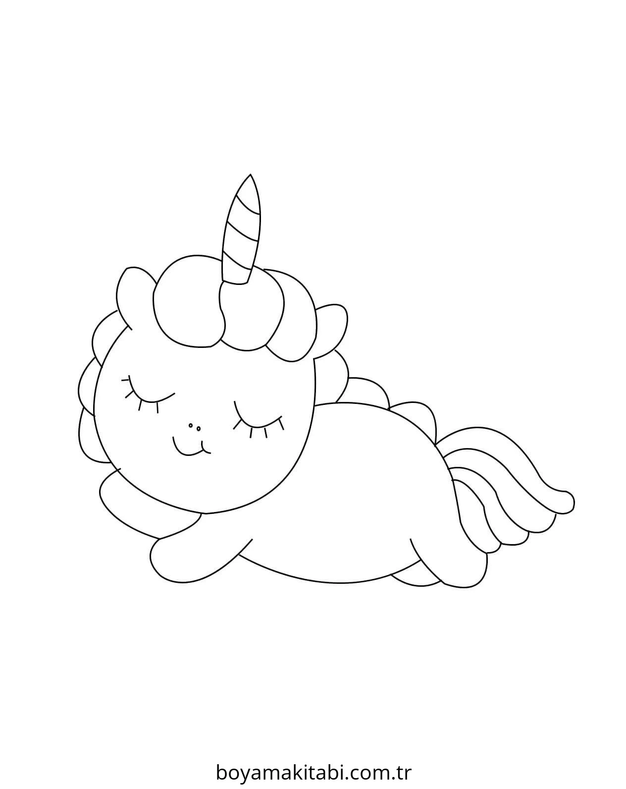 Unicorn boyama sayfası – boyama etkinliği, çocuk aktivitesi
