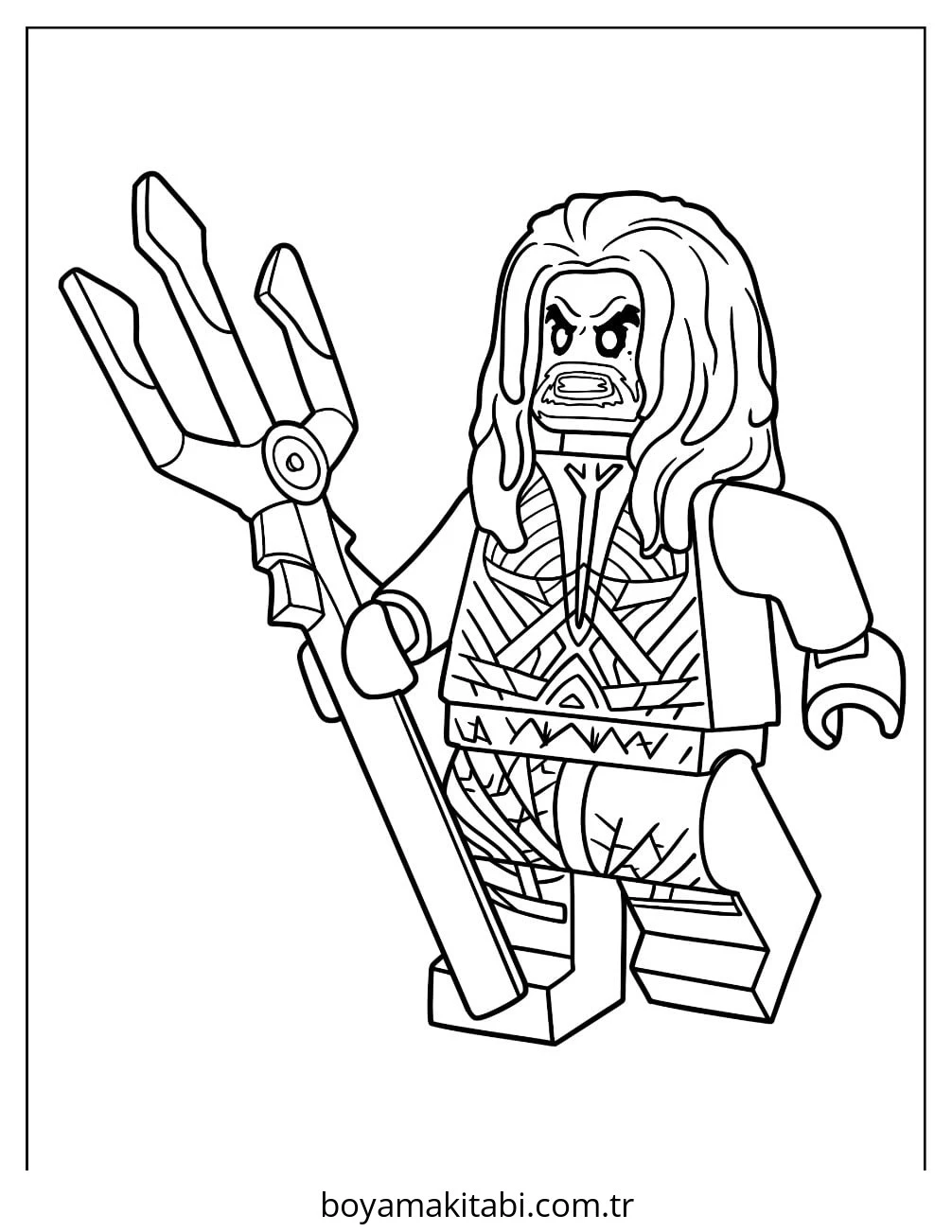 Aquaman boyama sayfası – ücretsiz yazdır, boyama etkinliği