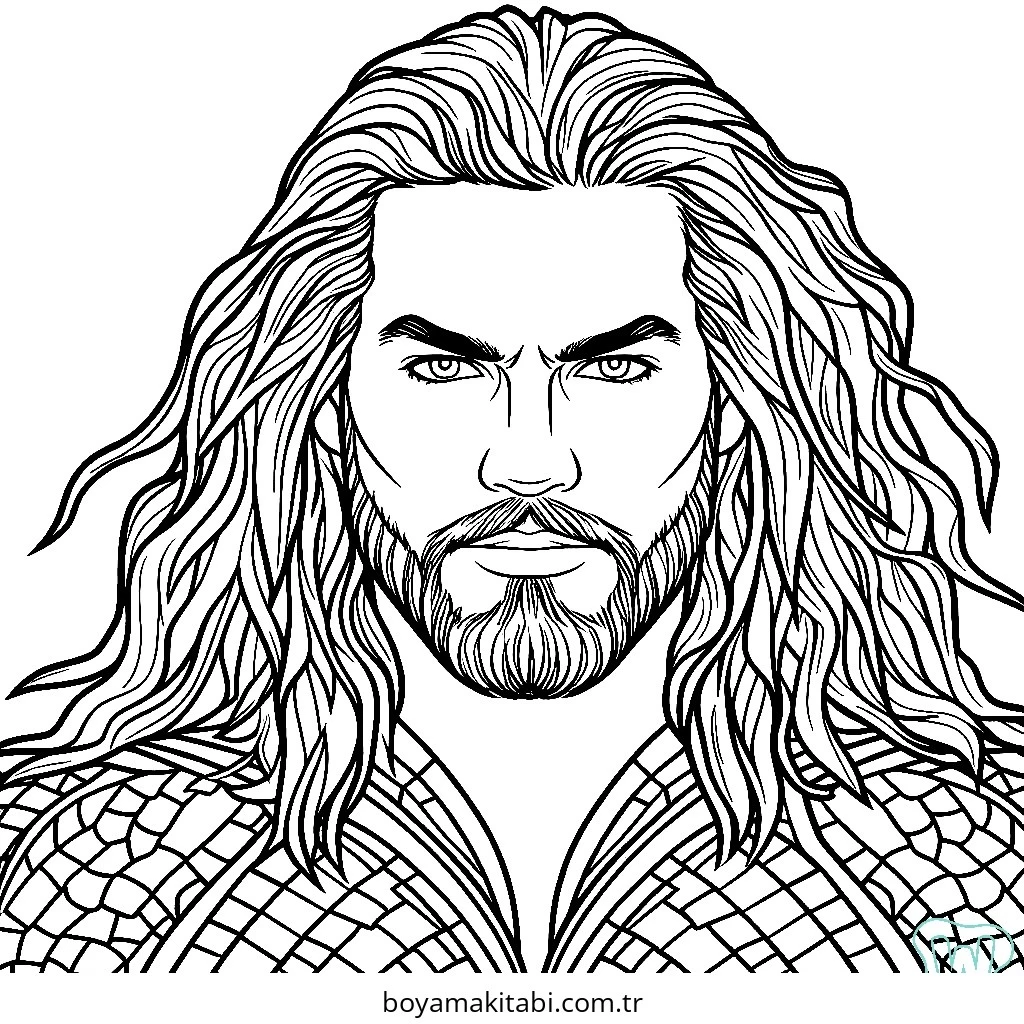 Aquaman boyama sayfası – boyama etkinliği, çocuk aktivitesi