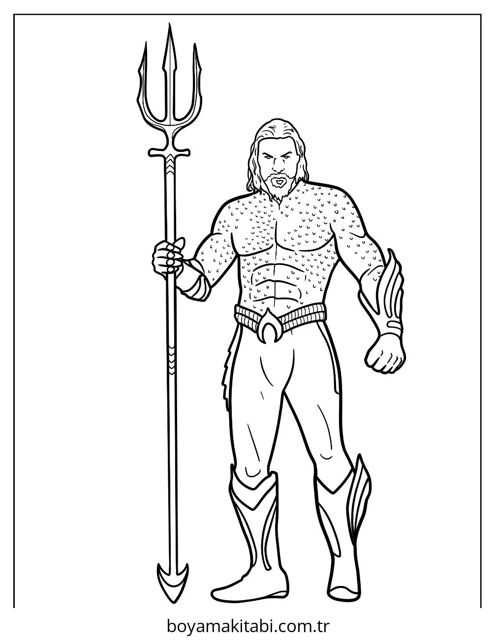 Aquaman boyama sayfası – yaratıcılığı geliştirir, keyifli zaman