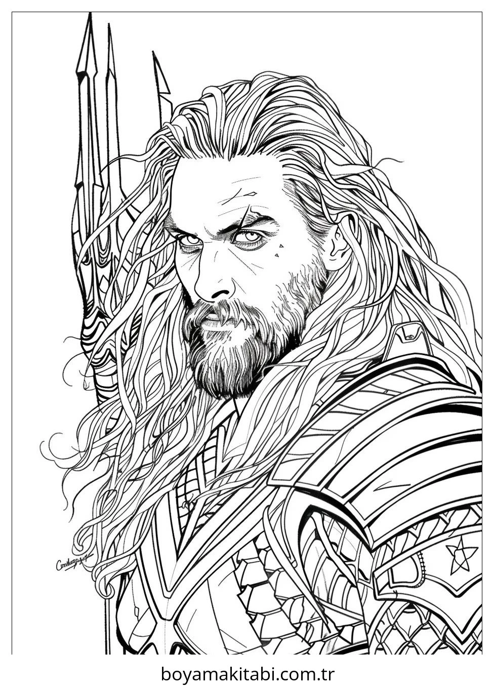 Aquaman boyama sayfası – okul öncesi, evde etkinlik