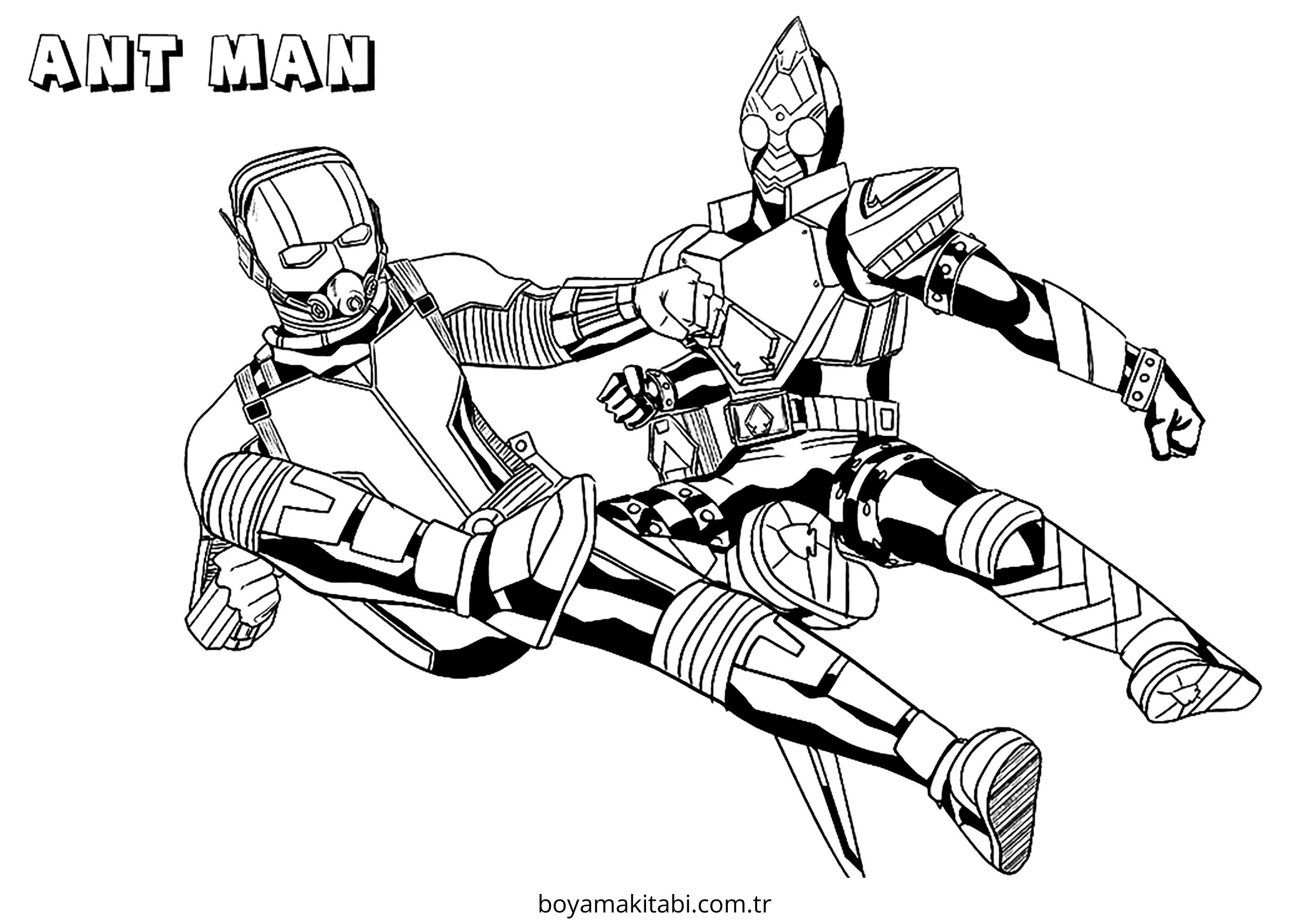 Ant Man boyama sayfası – kolay boyama, eğitici aktivite