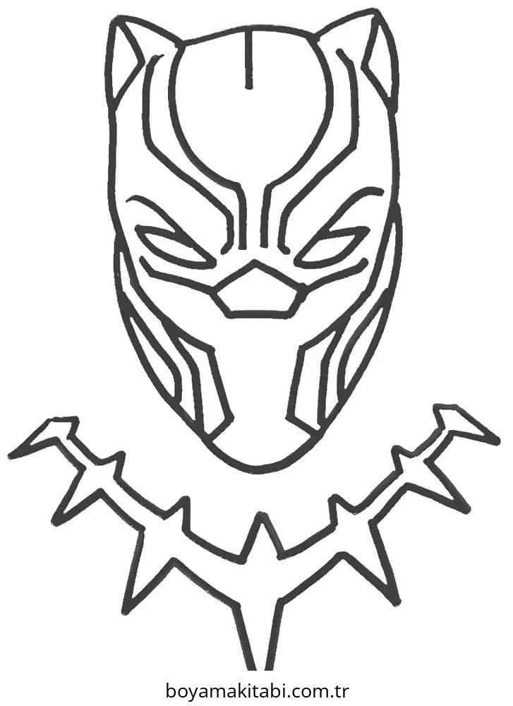 Black Panther boyama sayfası – okul öncesi, evde etkinlik