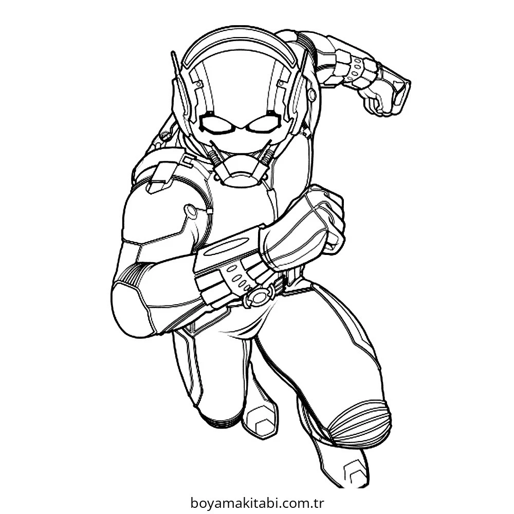 Ant Man boyama sayfası – eğitici aktivite, yaratıcılık