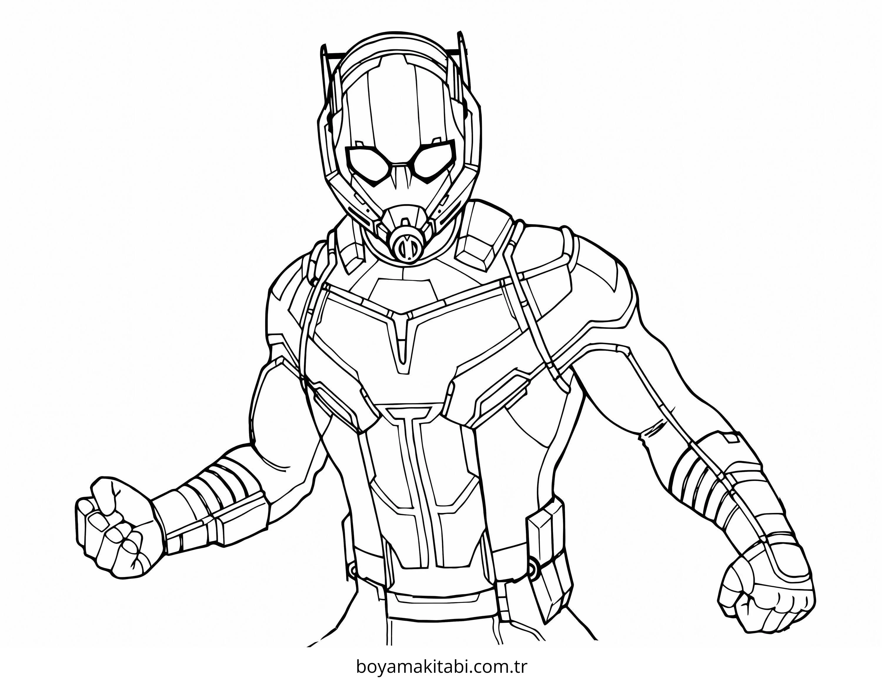 Ant Man boyama sayfası – keyifli zaman, renkli çizimler