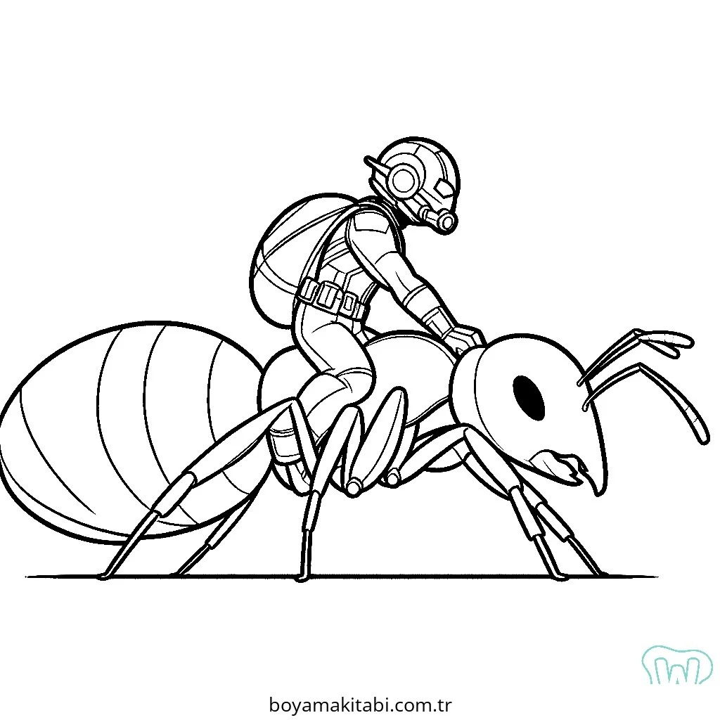 Ant Man boyama sayfası – yaratıcılık, eğlenceli etkinlik
