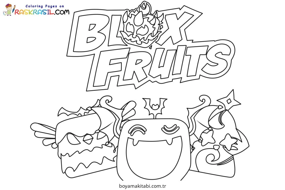 Blox Fruits boyama sayfası – okul öncesi, evde etkinlik