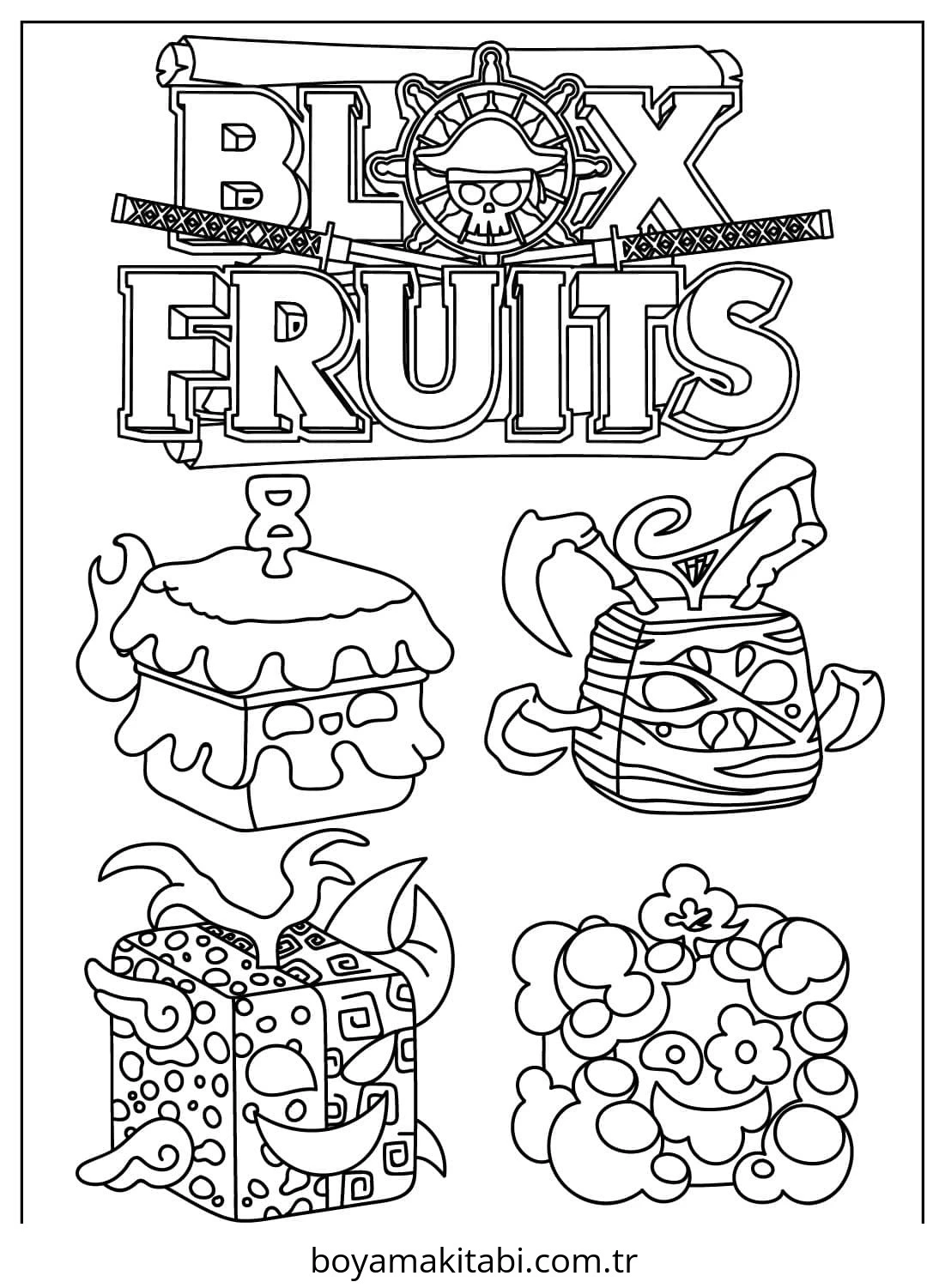 Blox Fruits boyama sayfası – evde etkinlik, ücretsiz yazdır