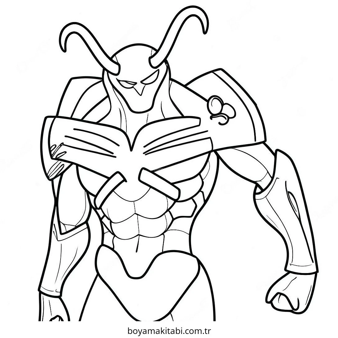 Blue Beetle boyama sayfası – eğitici aktivite, yaratıcılık