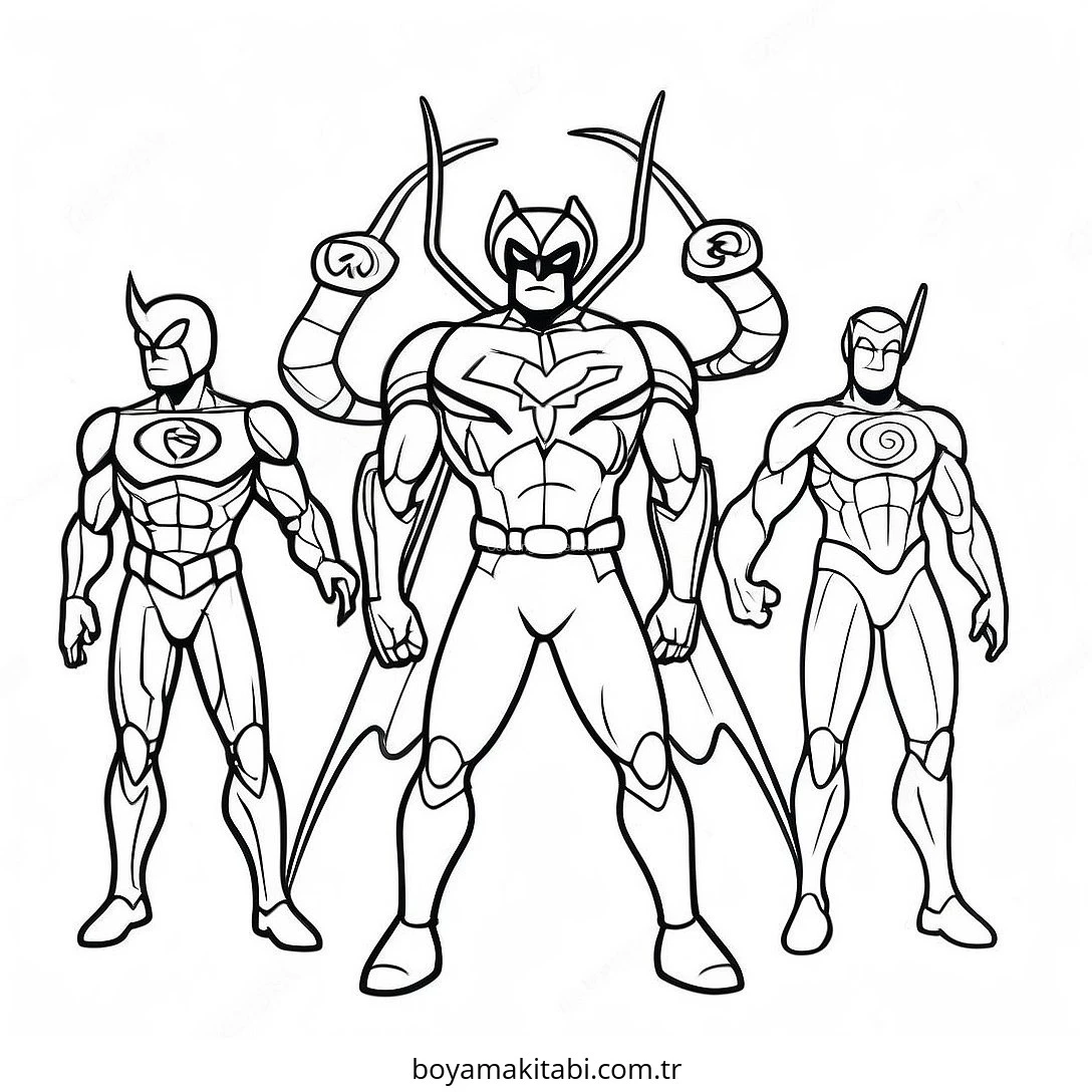 Blue Beetle boyama sayfası – evde etkinlik, ücretsiz yazdır