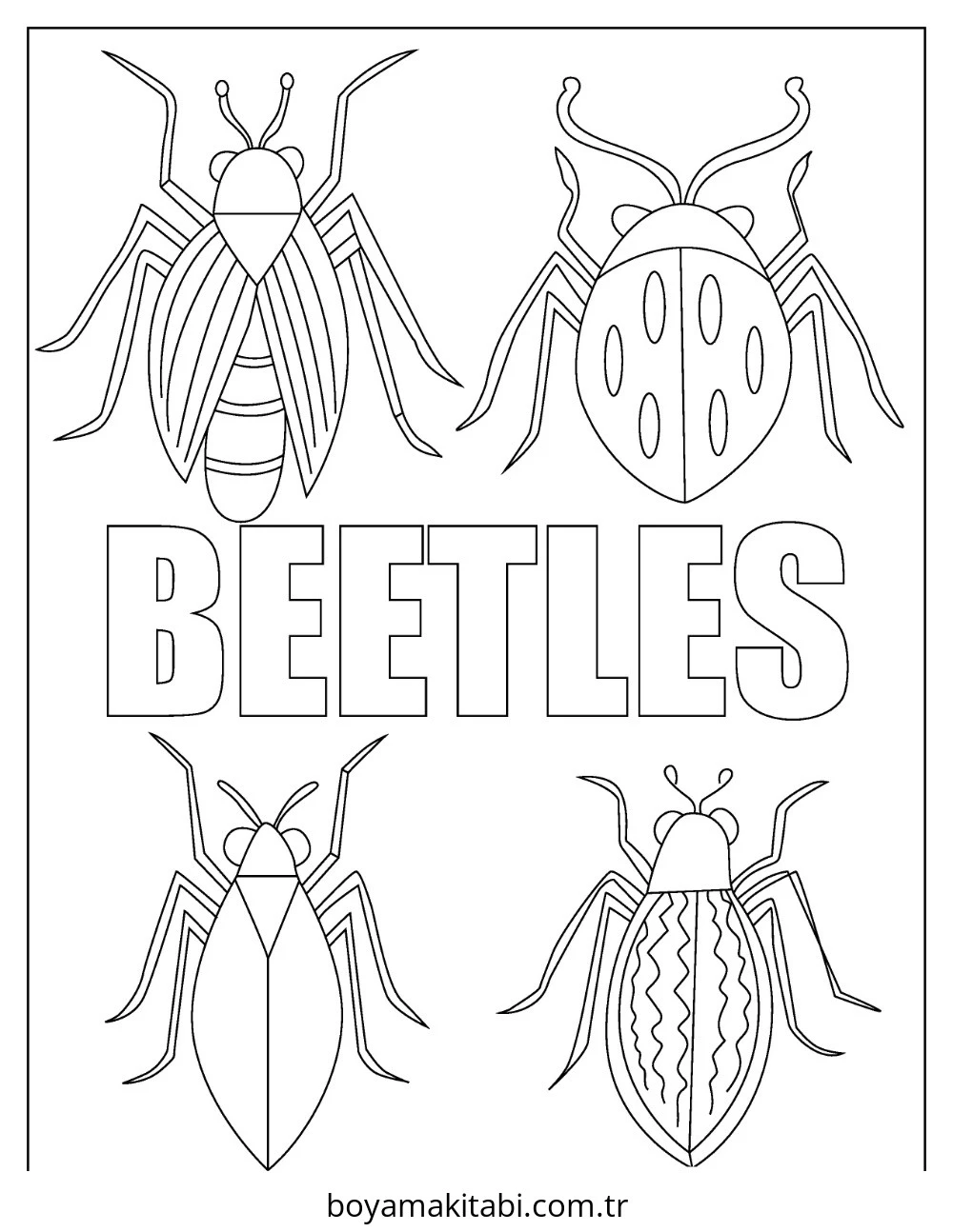 Blue Beetle boyama sayfası – okul öncesi, evde etkinlik