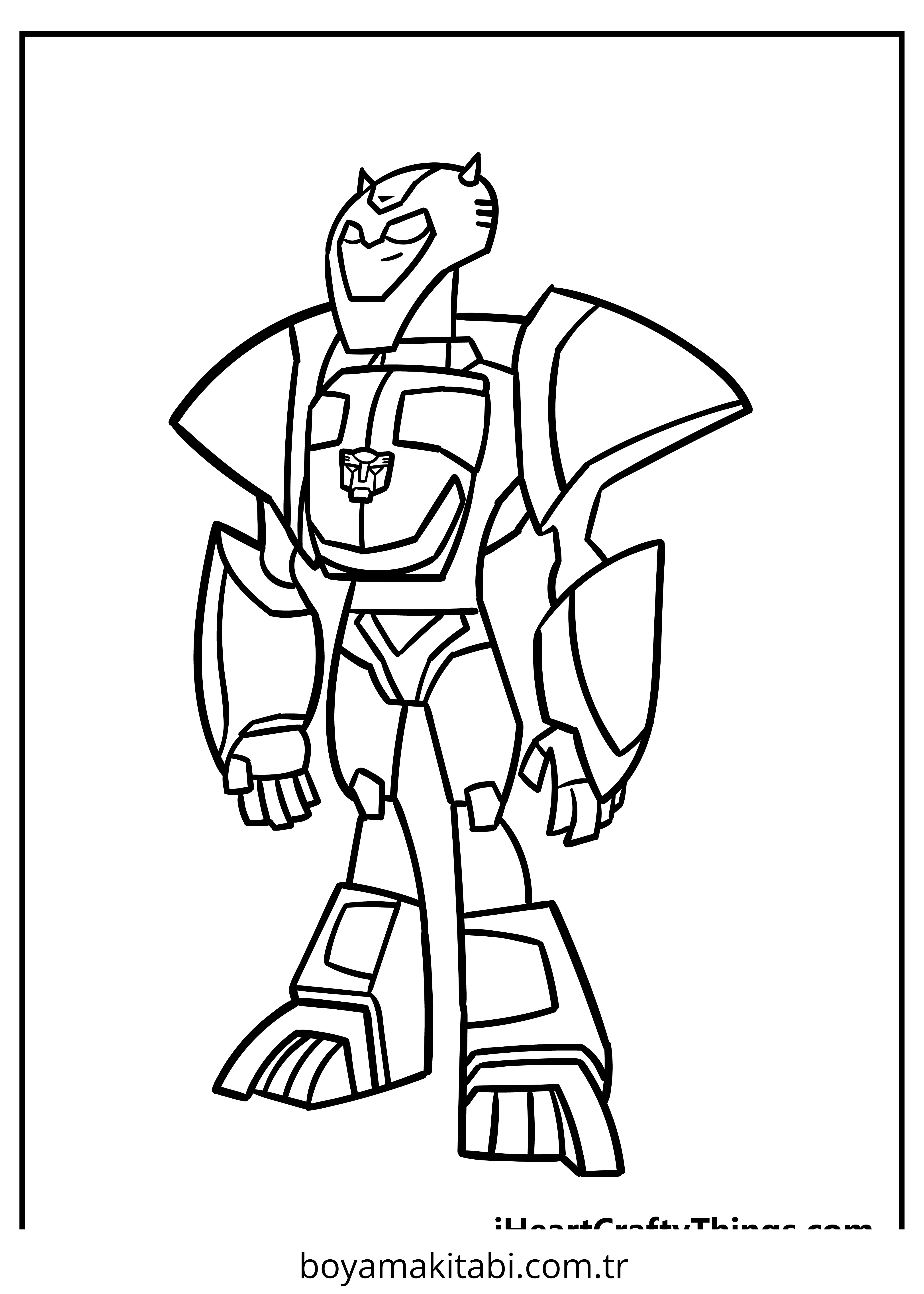 Bumblebee boyama sayfası – boyama çalışması, yaratıcılığı geliştirir