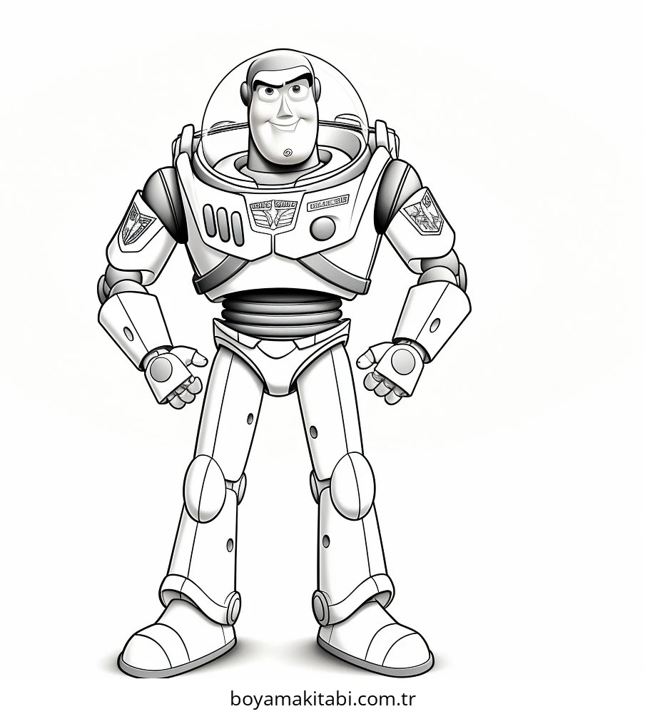 Buzz Lightyear boyama sayfası – okul öncesi, evde etkinlik