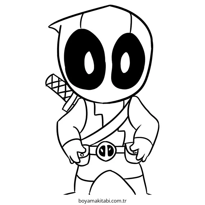 Deadpool boyama sayfası – ücretsiz yazdır, boyama etkinliği