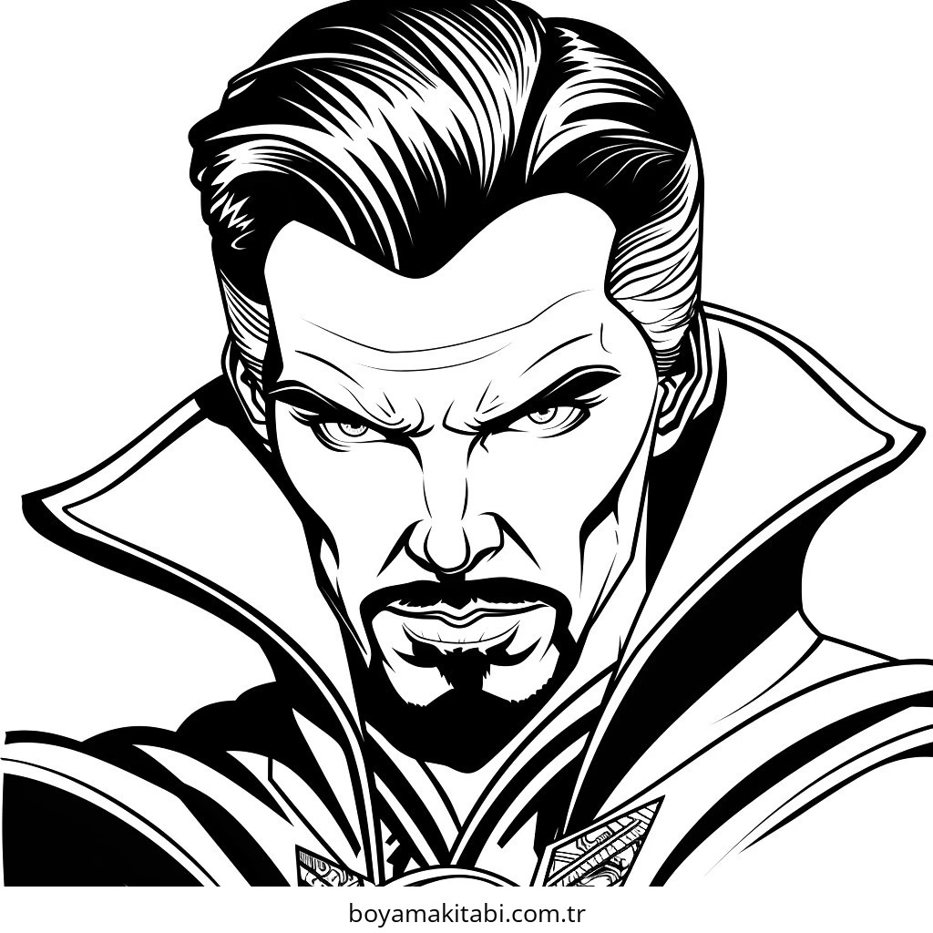Dr. Strange boyama sayfası – keyifli zaman, renkli çizimler
