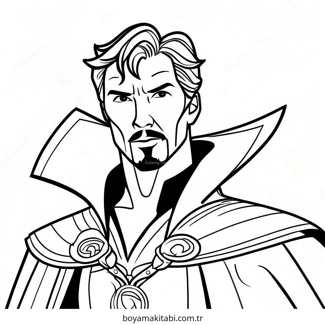 Dr. Strange boyama sayfası – çocuklar için, çizgi film temalı