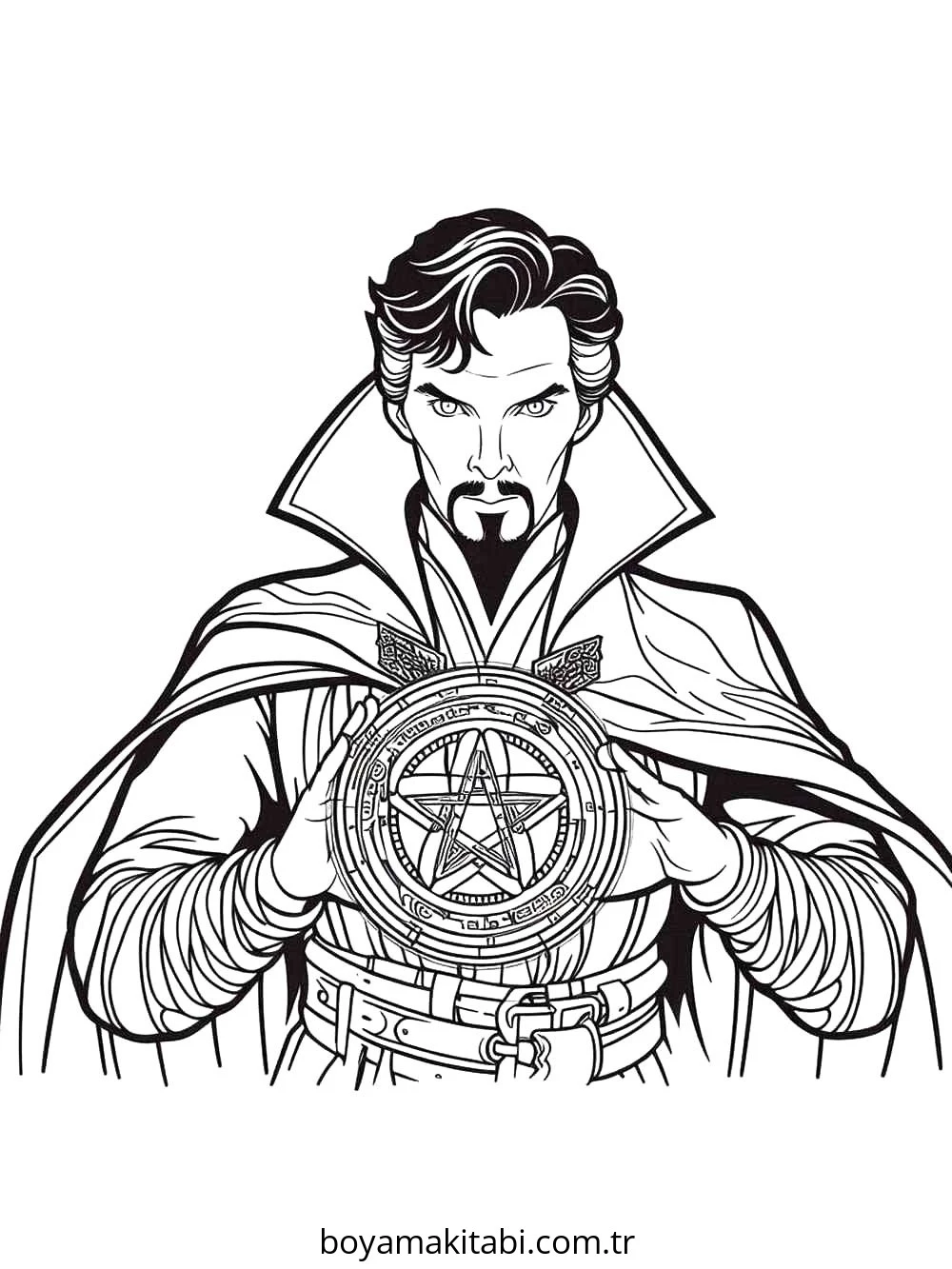 Dr. Strange boyama sayfası – yaratıcılığı geliştirir, keyifli zaman