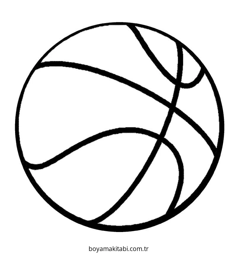 Basketbol boyama sayfası – sevimli karakter, sanatsal çalışma