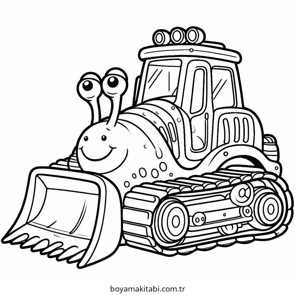 Buldozer boyama sayfası #30 – doğum günü partisi aktivitesi, ekran süresine alternatif