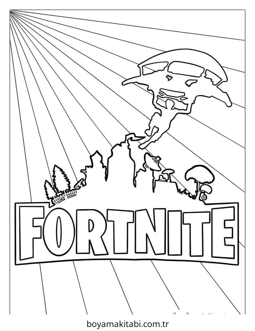 Fortnite boyama sayfası – okul öncesi, evde etkinlik