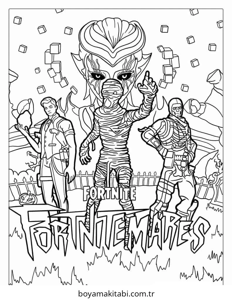 Fortnite boyama sayfası – eğitici aktivite, yaratıcılık