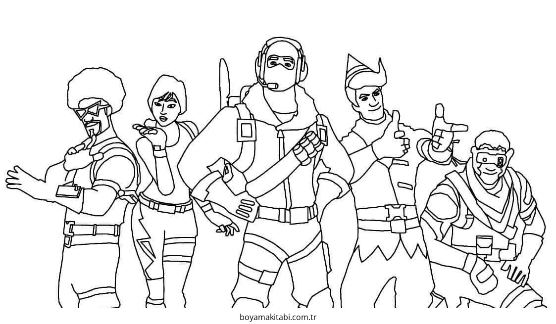 Fortnite boyama sayfası – boyama etkinliği, çocuk aktivitesi