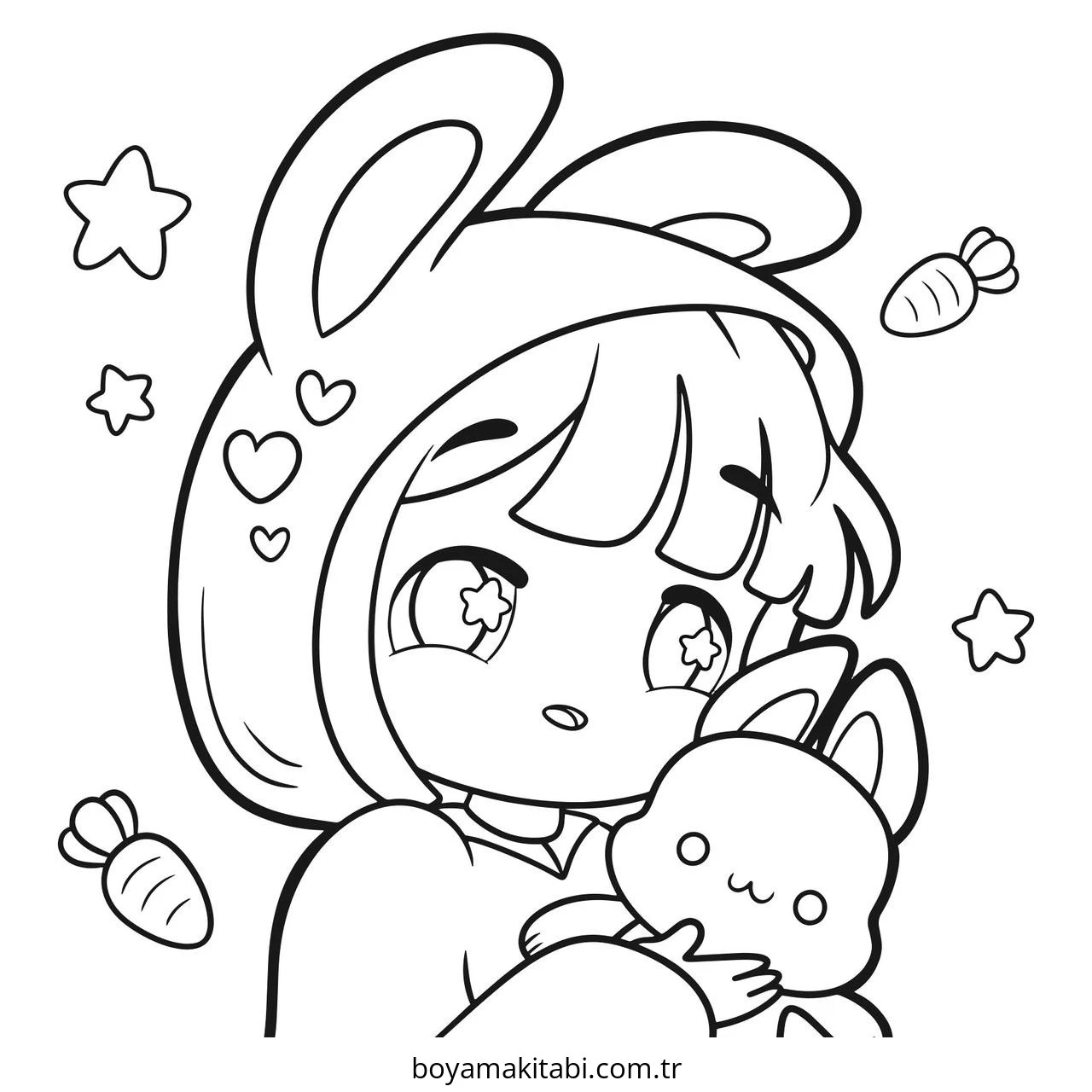 Kawaii boyama sayfası – yaratıcılık, eğlenceli etkinlik