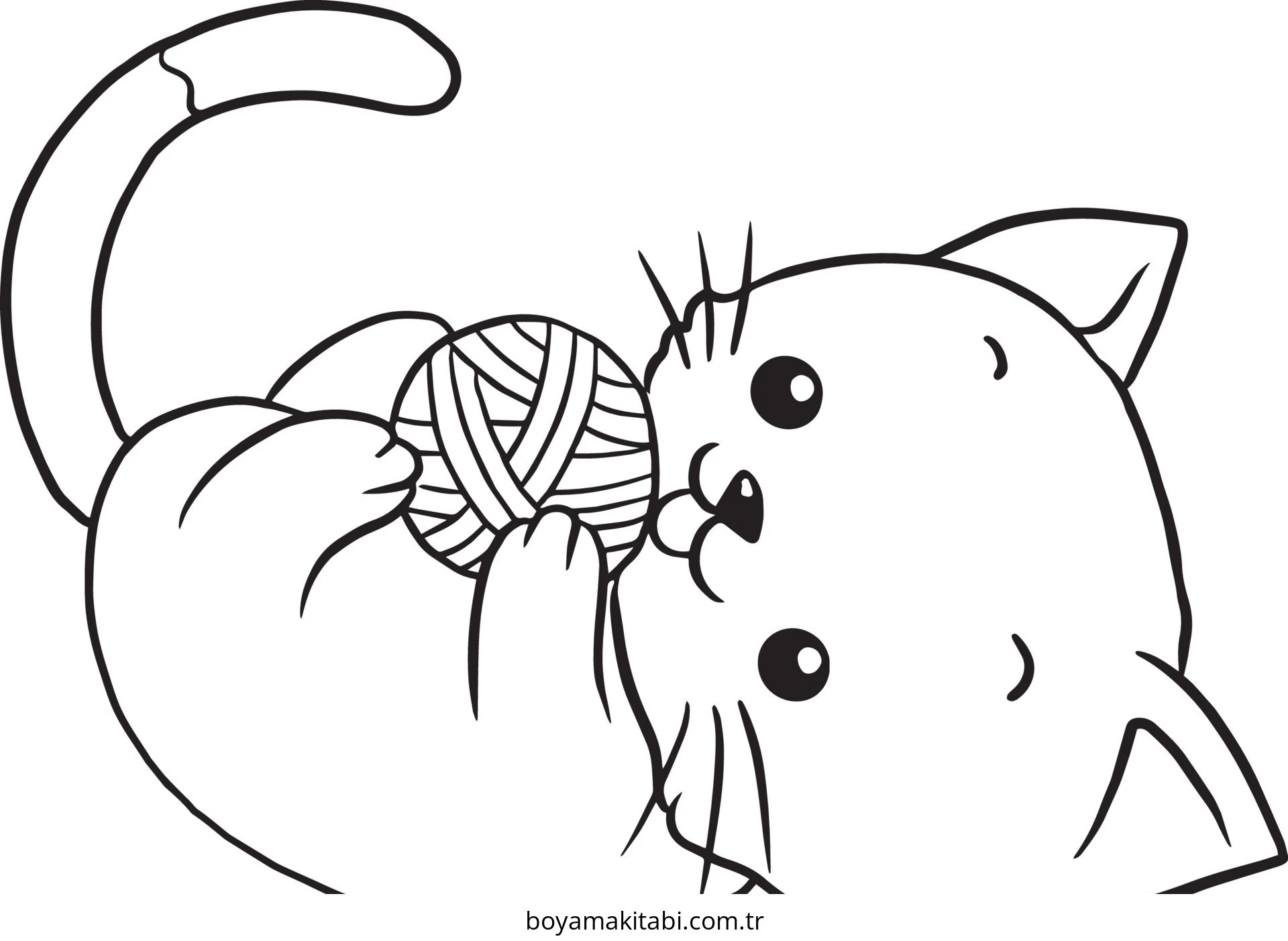Kawaii boyama sayfası – çocuk aktivitesi, PDF indir