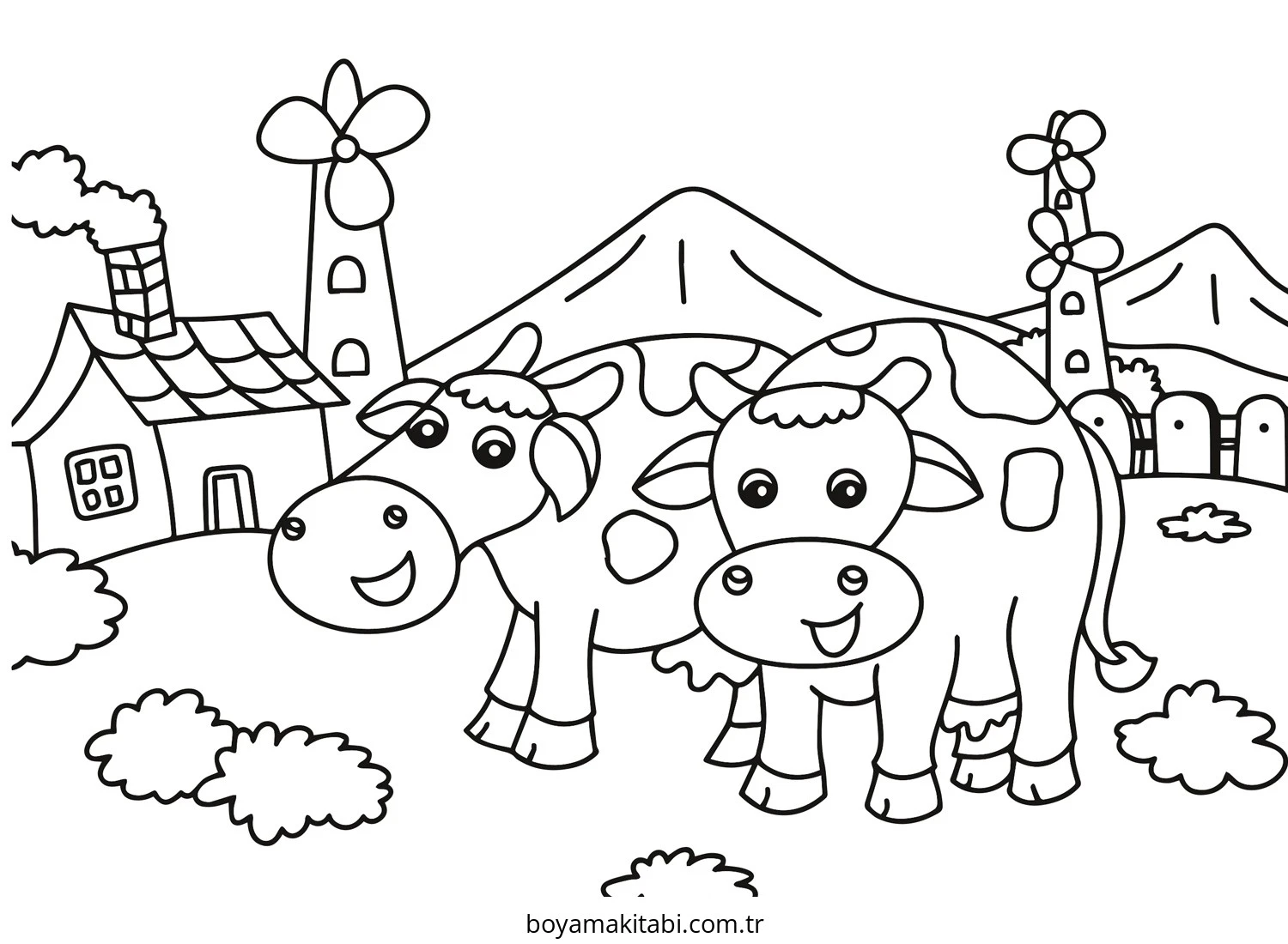 Kawaii boyama sayfası – PDF indir, sevimli karakter