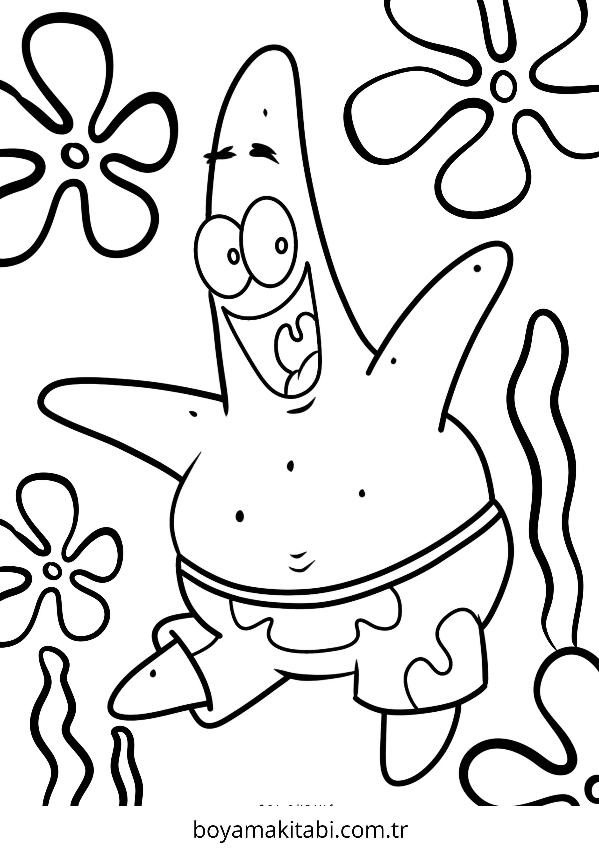 Patrick Star boyama sayfası – yaratıcılık, eğlenceli etkinlik