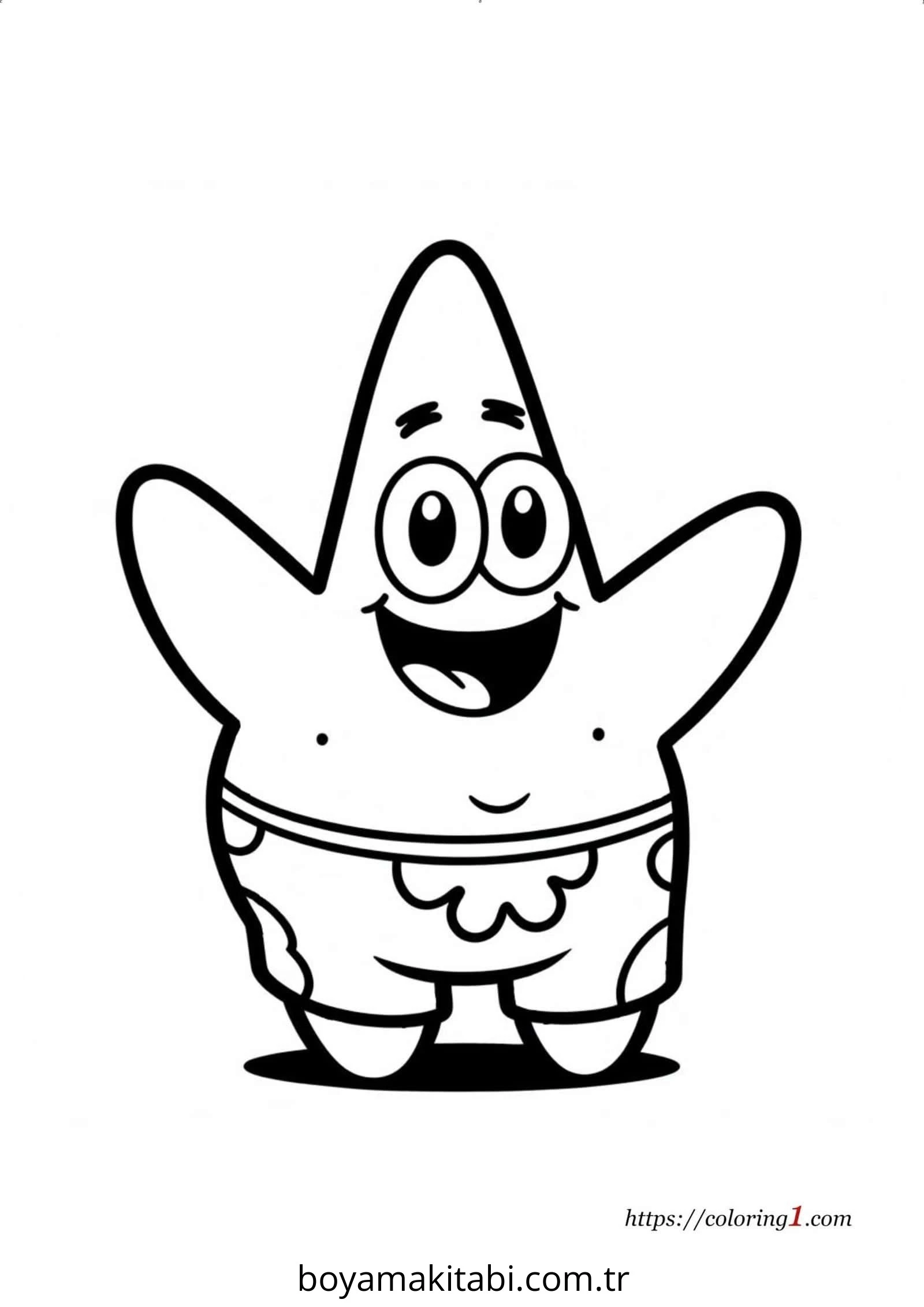 Patrick Star boyama sayfası – ücretsiz yazdır, boyama etkinliği
