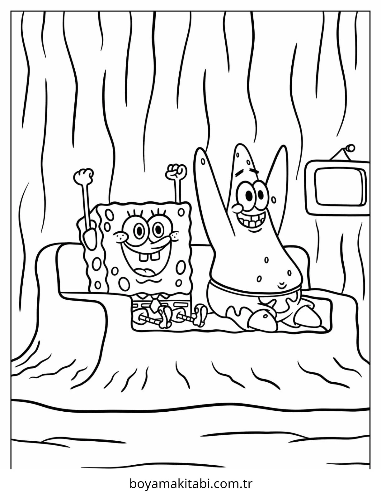 Patrick Star boyama sayfası – kolay boyama, eğitici aktivite