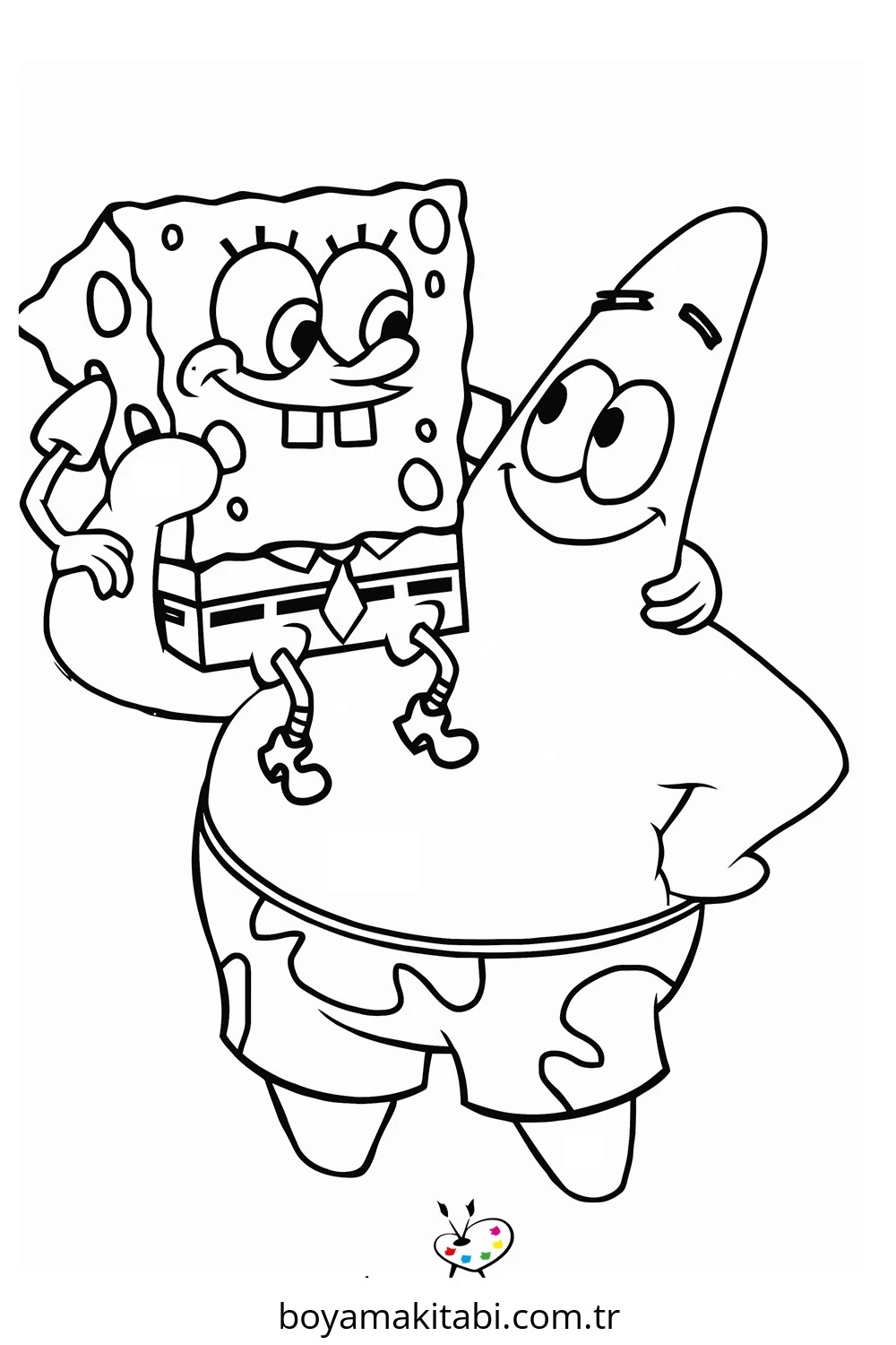 Patrick Star boyama sayfası – yaratıcılığı geliştirir, keyifli zaman