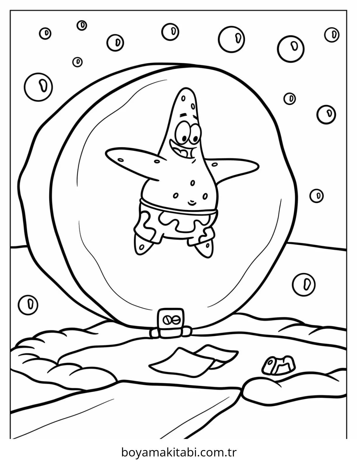 Patrick Star boyama sayfası – evde etkinlik, ücretsiz yazdır