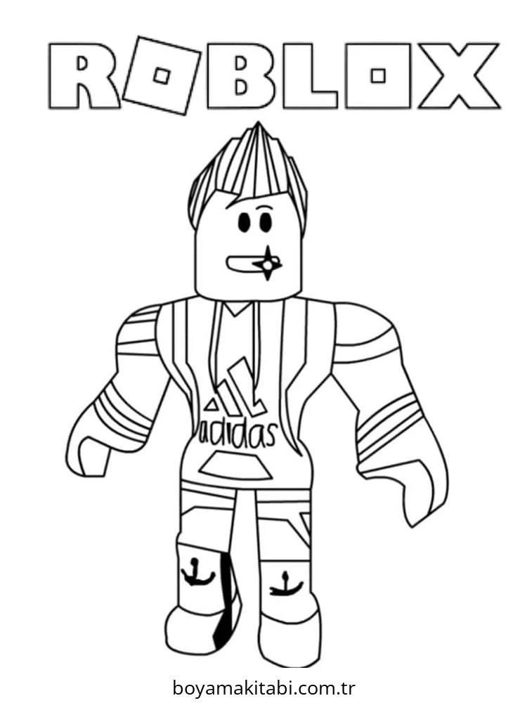 Roblox boyama sayfası – sevimli karakter, sanatsal çalışma