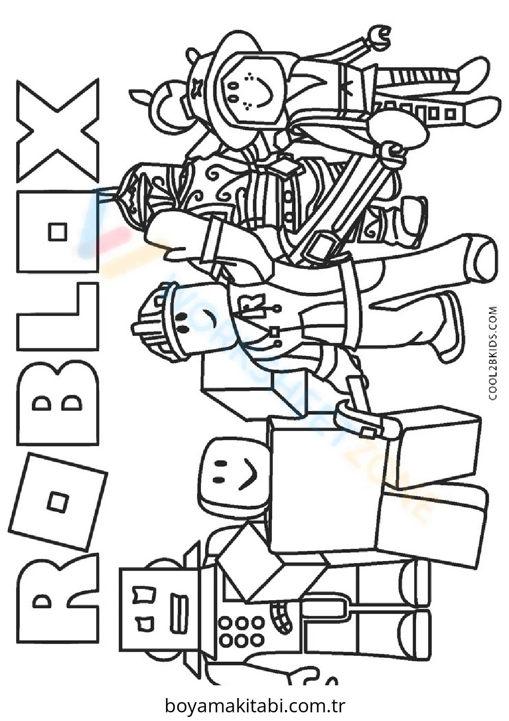 Roblox boyama sayfası – okul öncesi, evde etkinlik