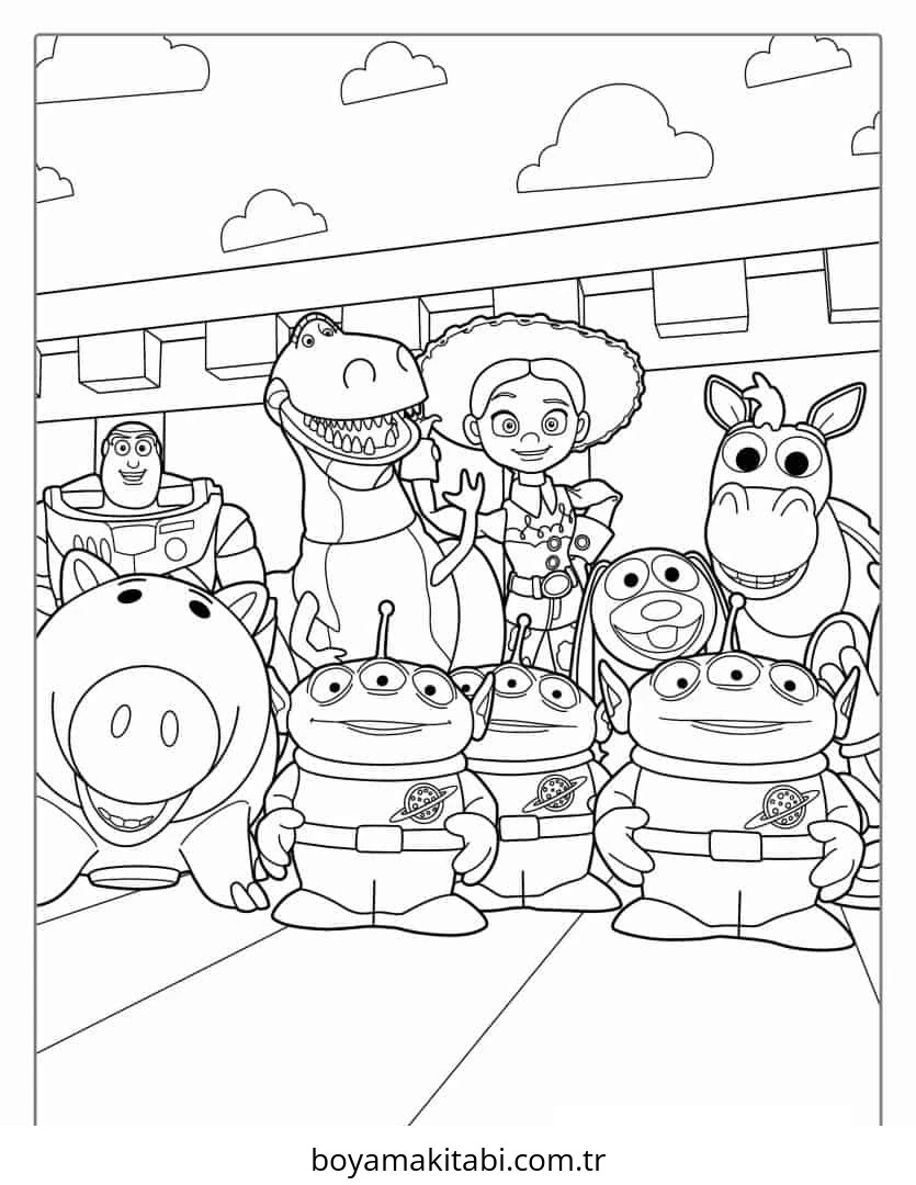 Toy Story boyama sayfası – ücretsiz yazdır, boyama etkinliği