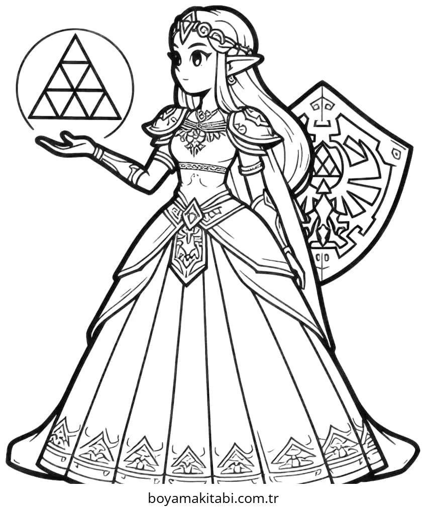 Zelda boyama sayfası – ücretsiz yazdır, boyama etkinliği