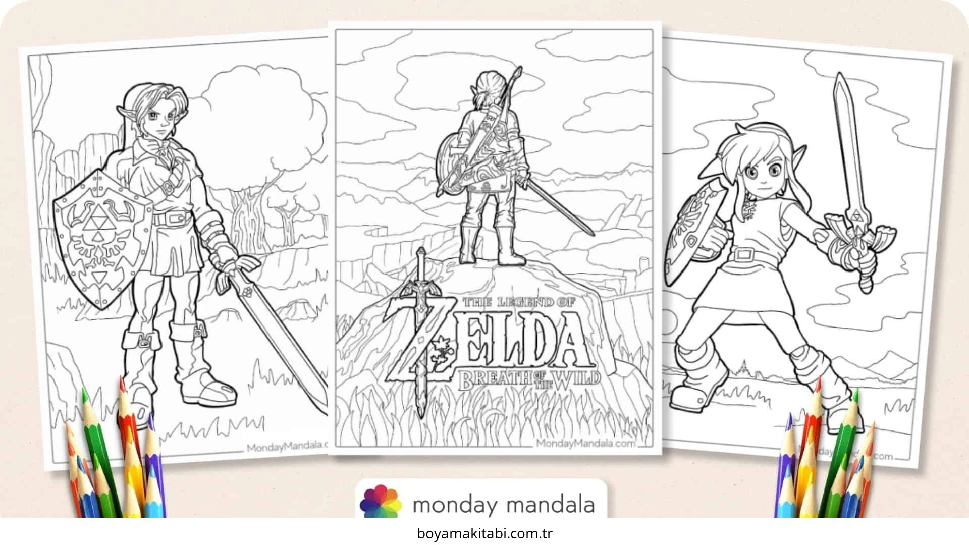 Zelda boyama sayfası – okul öncesi, evde etkinlik